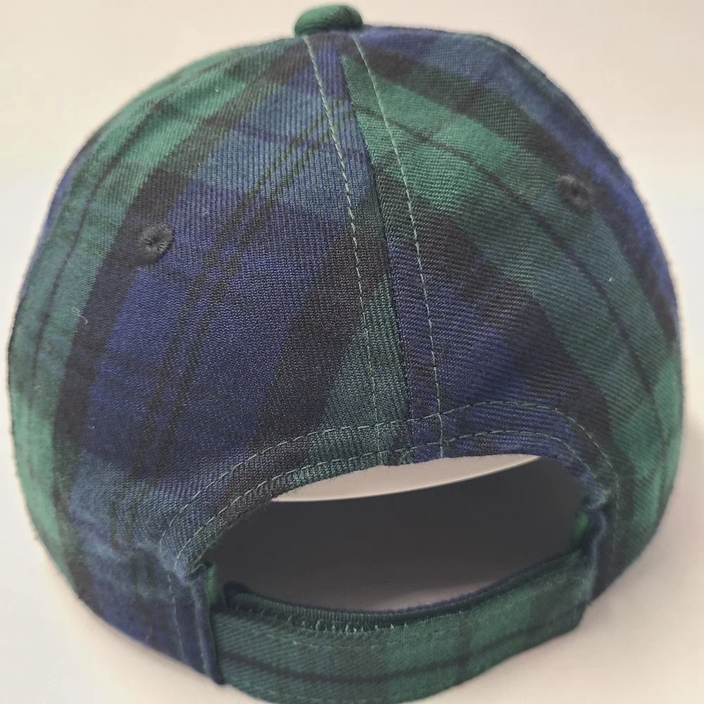 Mickey Mouse Hat‎ Adjustable Disney Blue Green Black Plaid 1928 Logo Casual Men
